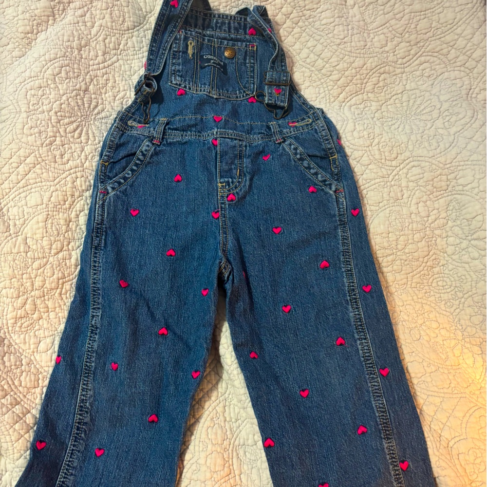 Oshkosh Jean overalls with hearts